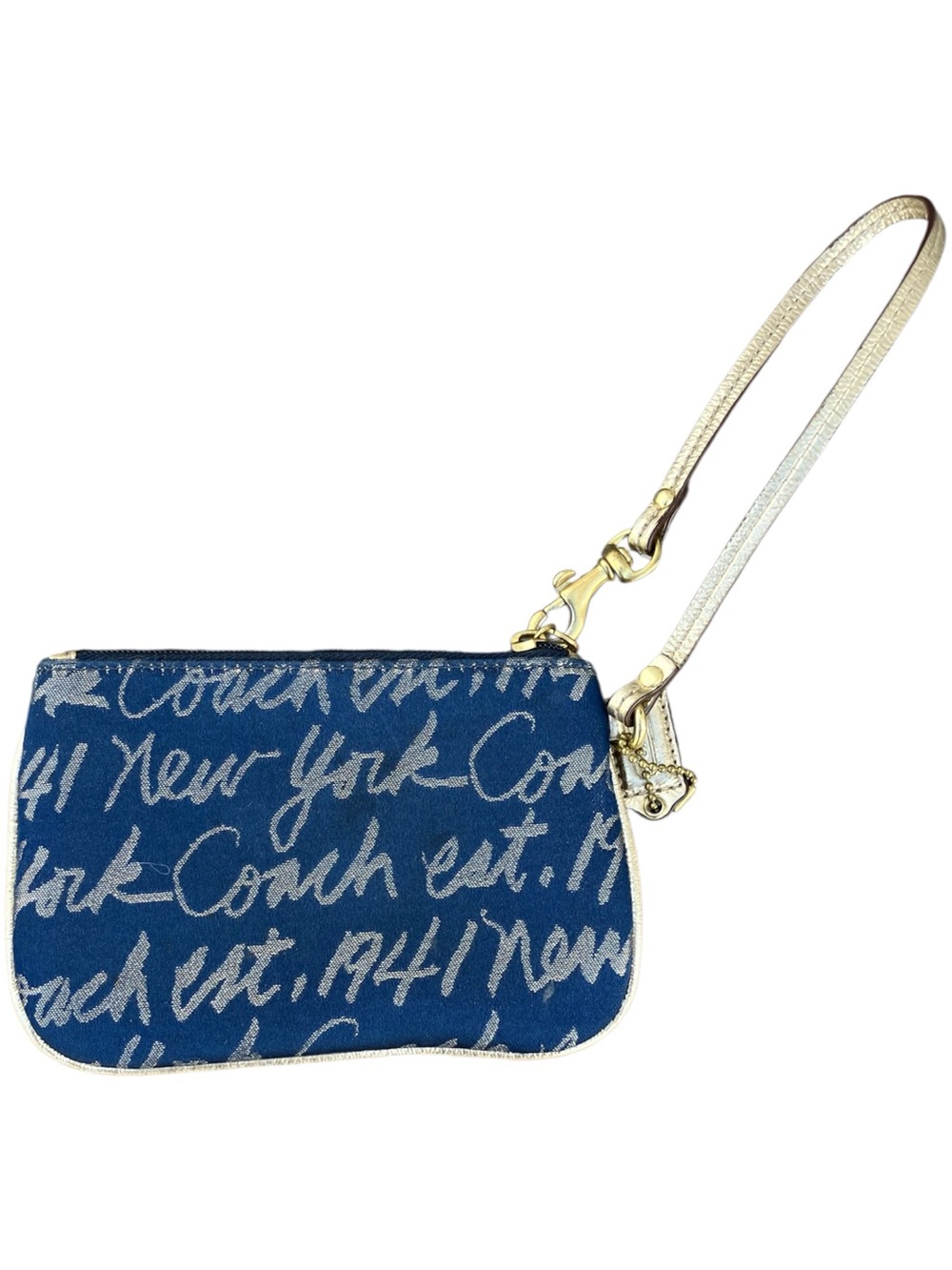 Coach Barrett Poppy Canvas Sneakers 11 Blue Gold Wristlet Wallet 1941 Bundle REA - Picture 14 of 16